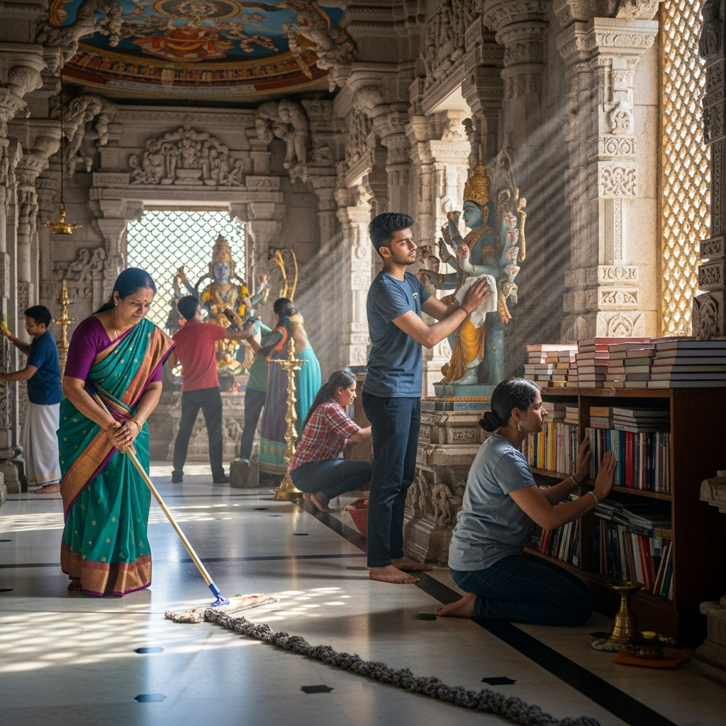 Inside maintenance volunteer work